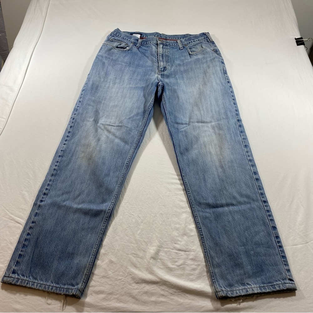 Lands’ End Jeans High Waisted Jeans light faded wash denim High Waist